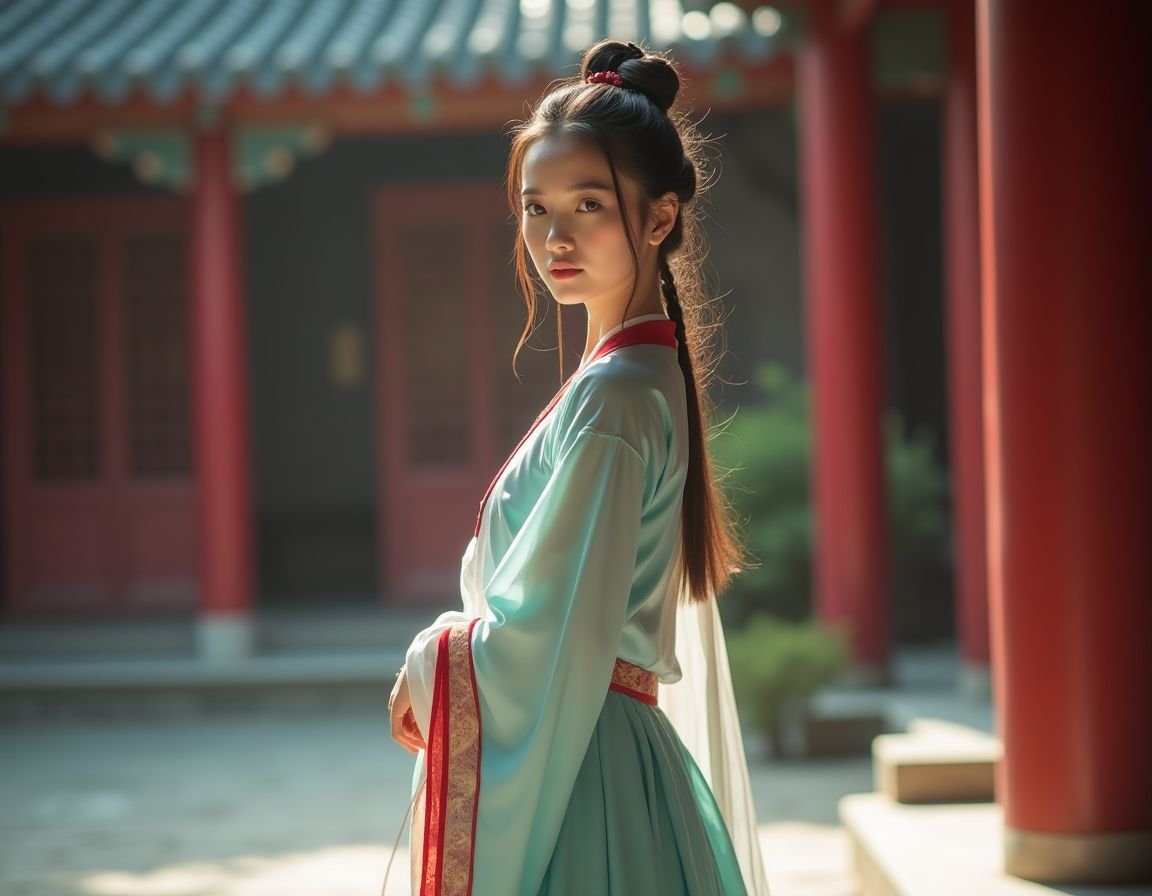 写真视频网 - 古风汉服庭院写真